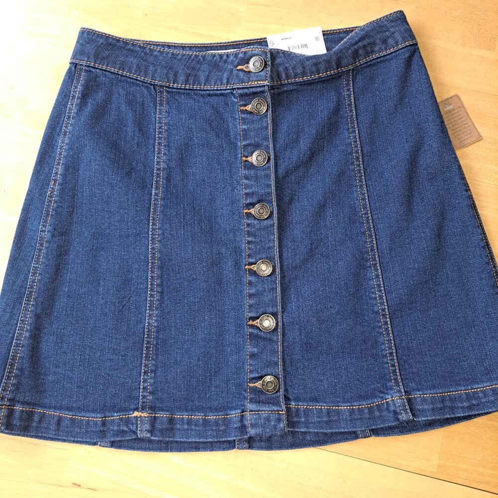 Mudd Front Button Denim Skirt Size 7 NWT